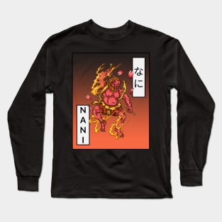 Nani Hannya Japanese Samurai Long Sleeve T-Shirt